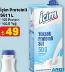 İÇİM PROTEİNLİ SÜT 1 L